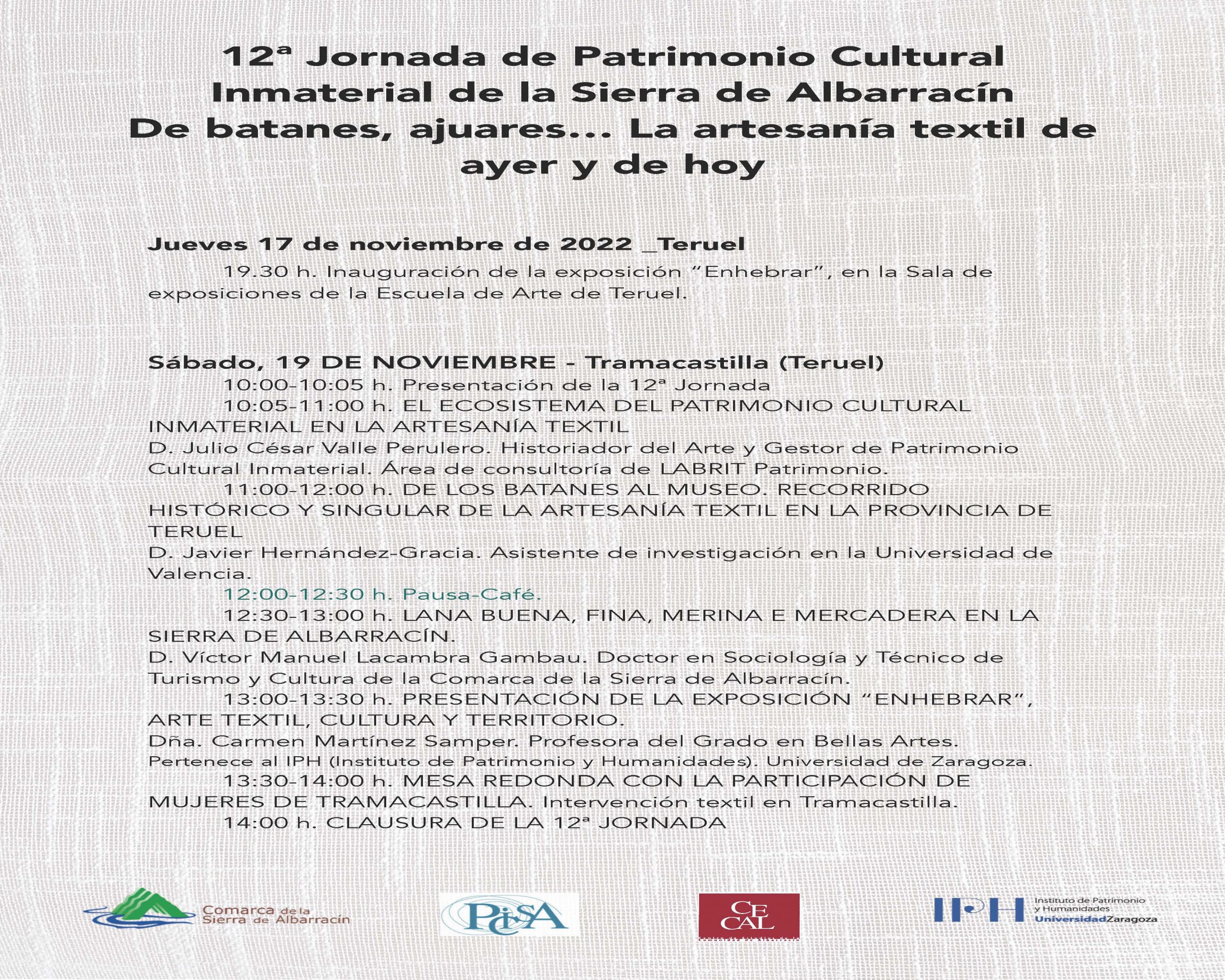 12ª Jornada de Patrimonio Cultural Inmaterial de la Sierra de Albarracín