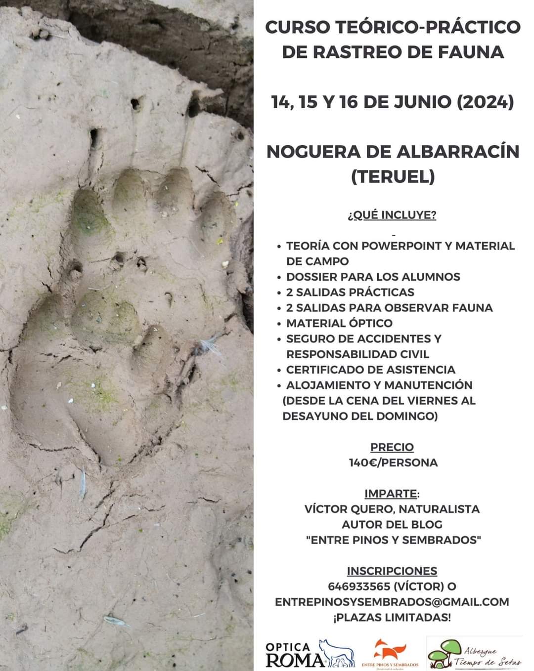 Taller teórico-práctico de rastreo de Fauna