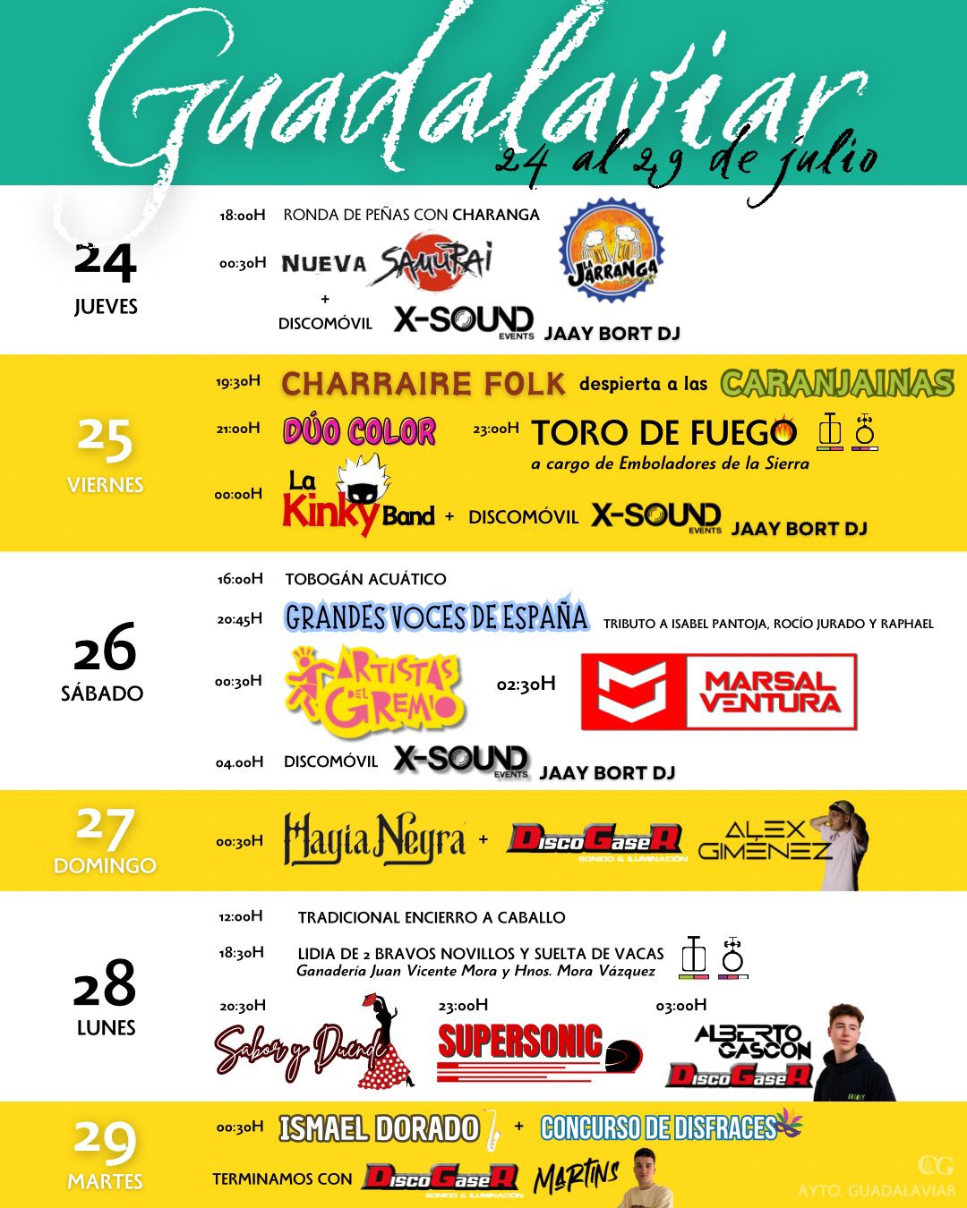 Fiestas Patronales de Guadalaviar 2025