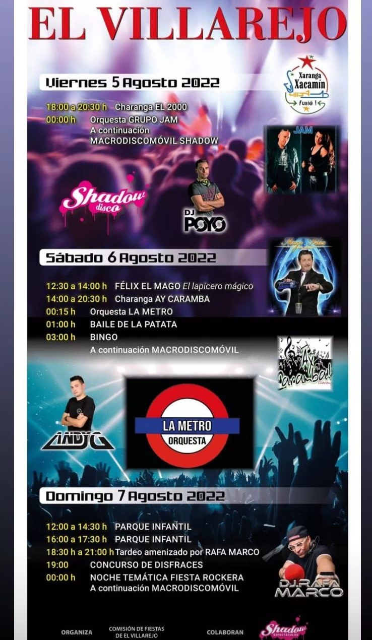 Fiestas El Villarejo 2022