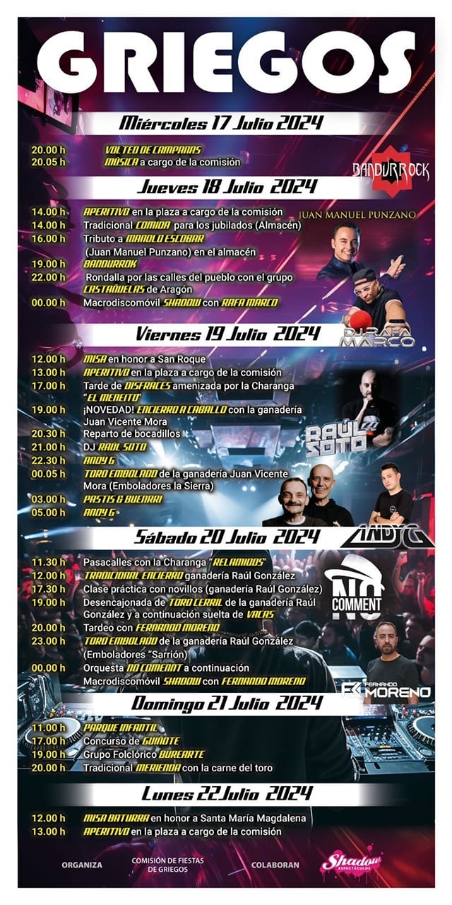 Fiestas de Griegos 2024