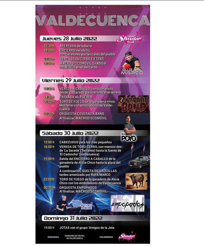Fiestas Valdecuenca 2022