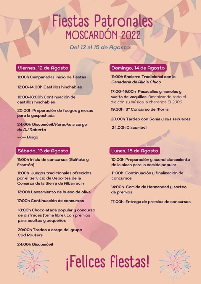 Fiestas de Moscardón 2022